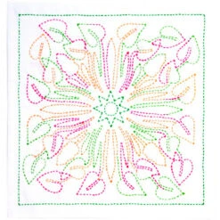 Sashiko World Embroidery Kit - Hawaii Anthurium