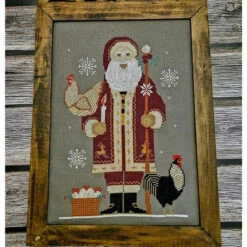 Twin Peak Santa Cross Stitch Pattern - 2024