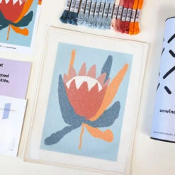 Beginner Needlepoint Kit - King Protea