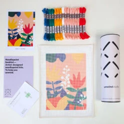 Beginner Needlepoint Kit - Tulips 11 Beginner Needlepoint Kit - Tulips -Olympus Handmade Store unwind studio needlepoint kit tulips 05