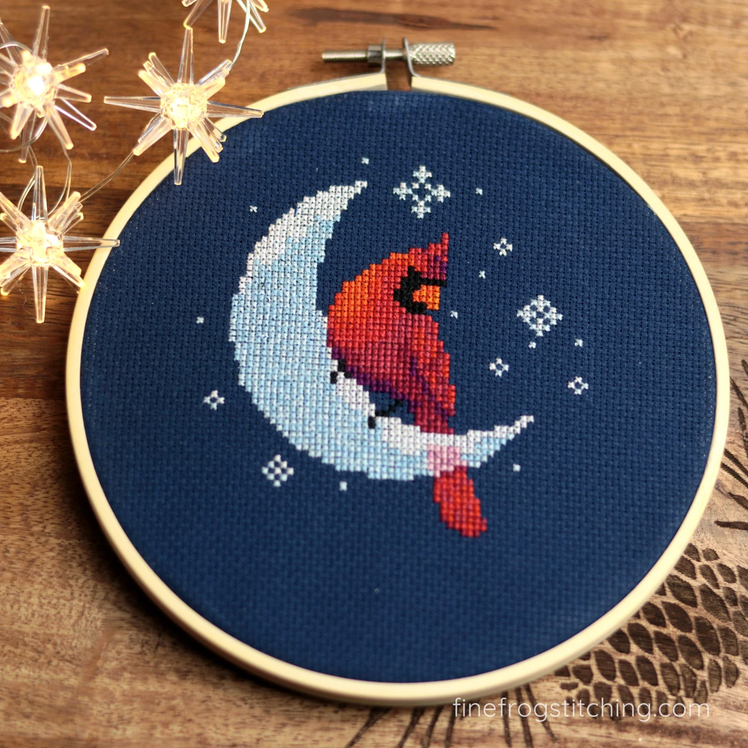 Ice Moon Cardinal Cross Stitch Pattern 3 Ice Moon Cardinal Cross Stitch Pattern