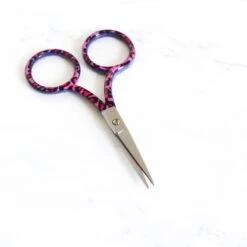 Patterned Embroidery Scissors - Pink Leopard -Olympus Handmade Store yarn tree patterned embroidery scissors 06